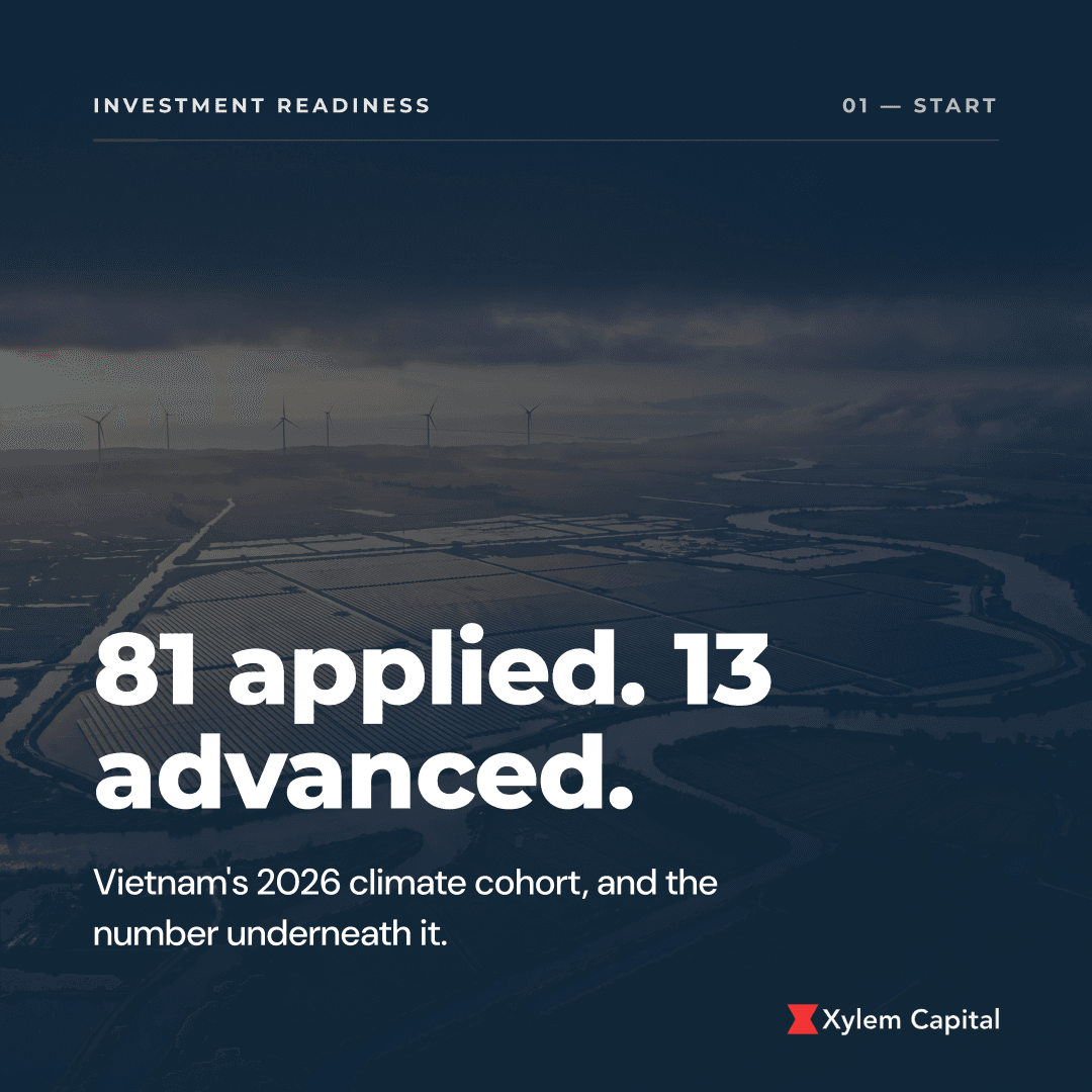 81 applied, 13 advanced. Vietnam's 2026 climate cohort, and the number underneath it.