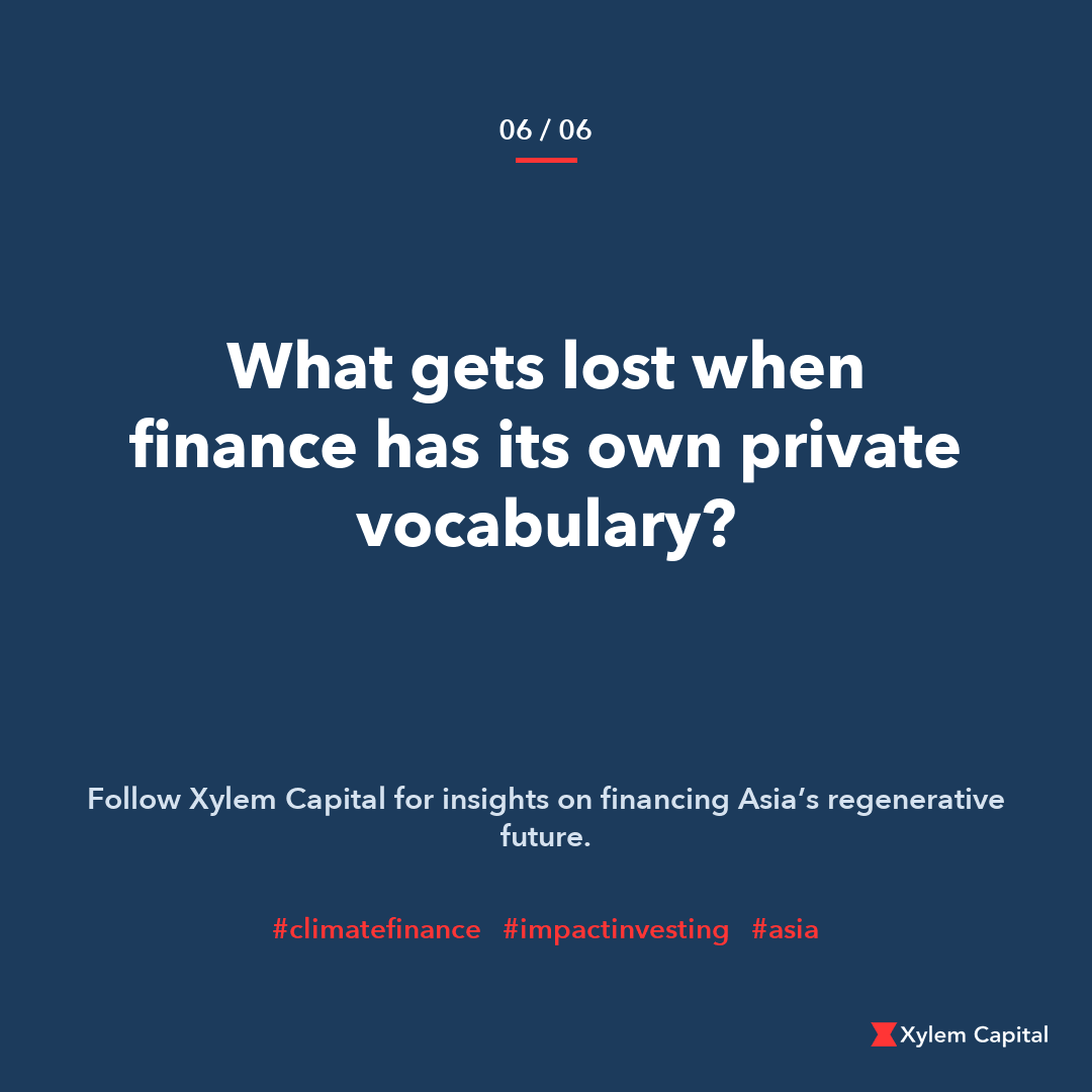 What gets lost when finance has its own private vocabulary?